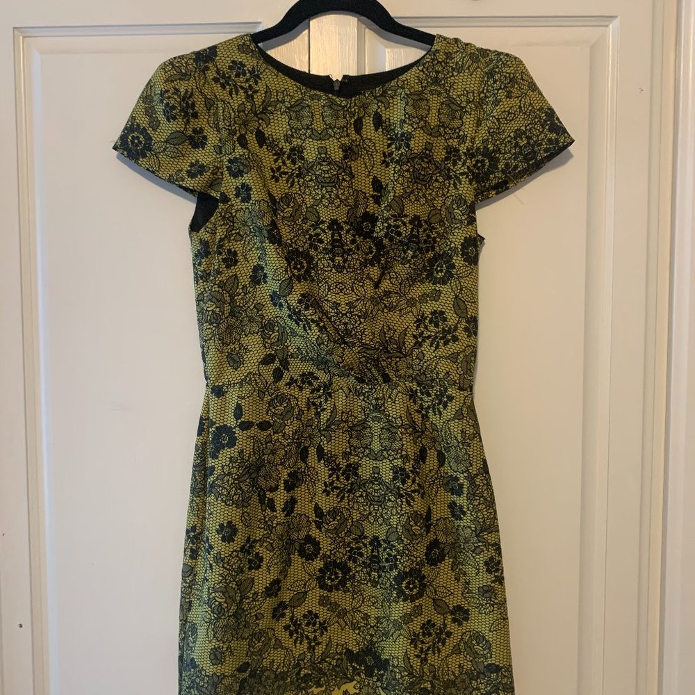 Topshop mini yellow dress US size 4 small